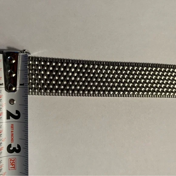 Stainless Steel Basket weave style bracelet - Picture 7 of 8